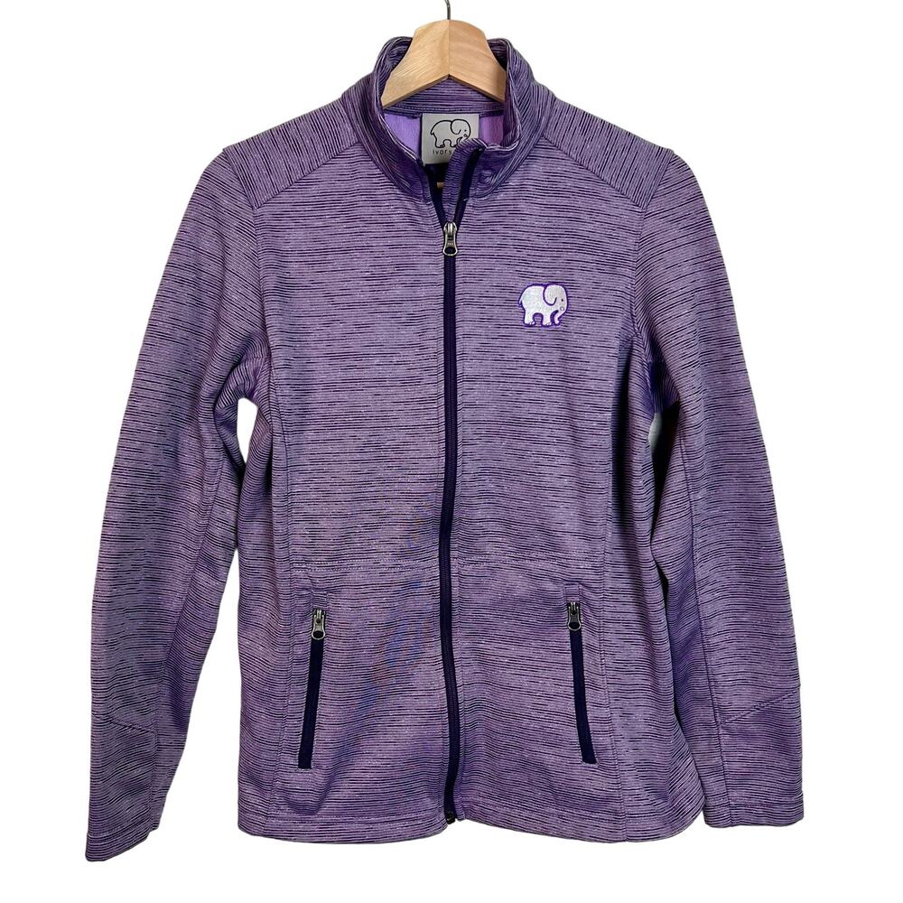 Ivory Ella Full Zip Fleece Lined Purple Jacket Medium